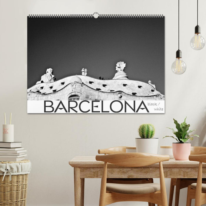 BARCELONA [black/white] (CALVENDO Wandkalender 2026)