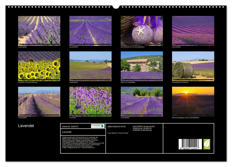 Lavendel (CALVENDO Premium Wandkalender 2026)