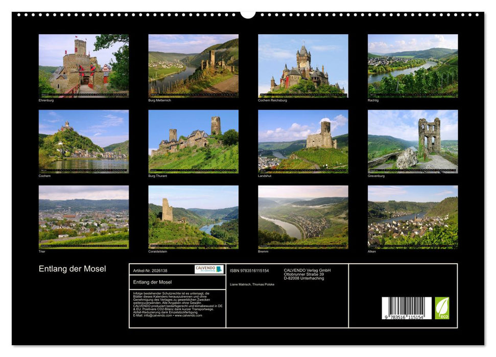 Entlang der Mosel (CALVENDO Premium Wandkalender 2026)