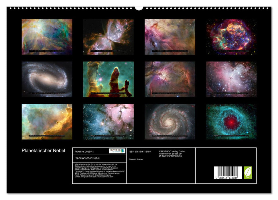 Planetarischer Nebel (CALVENDO Premium Wandkalender 2026)