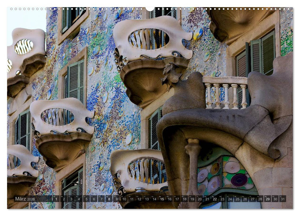 Barcelona - Von Gotik bis Modernisme (CALVENDO Premium Wandkalender 2026)