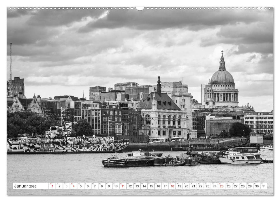 London Stadt an der Themse (CALVENDO Premium Wandkalender 2026)