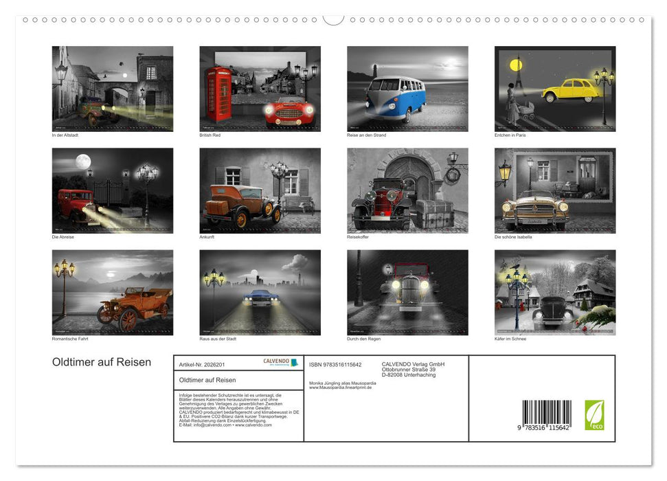Oldtimer auf Reisen (CALVENDO Premium Wandkalender 2026)