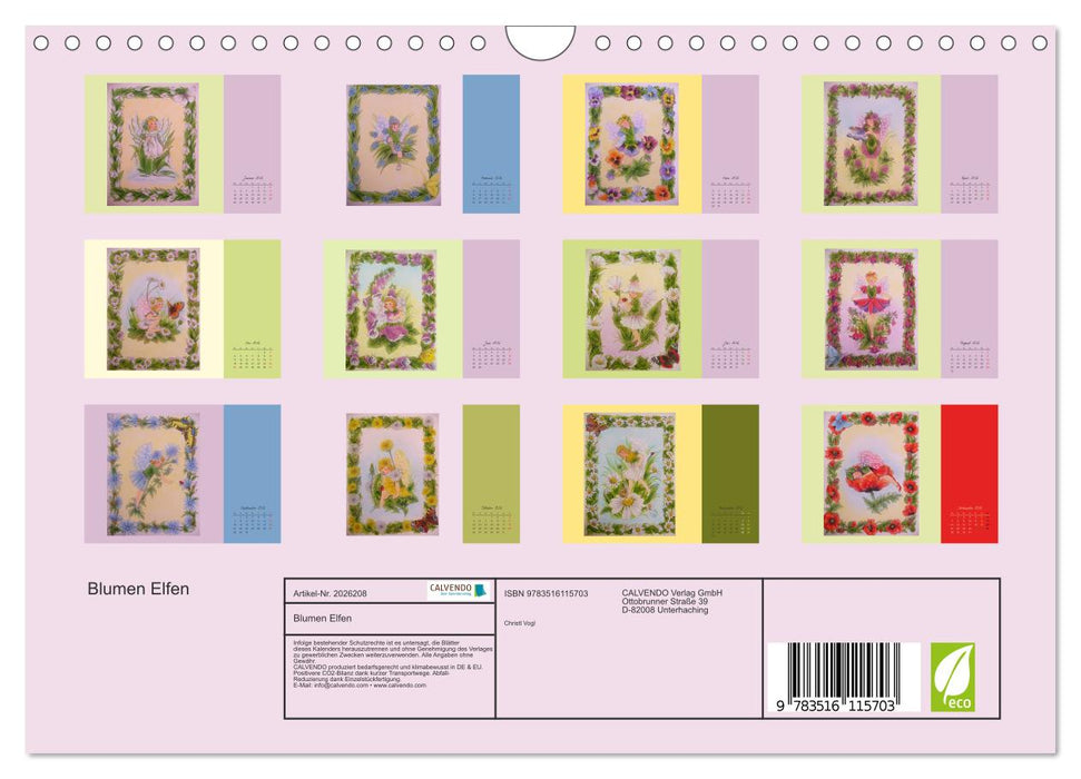 Blumen Elfen (CALVENDO Wandkalender 2026)