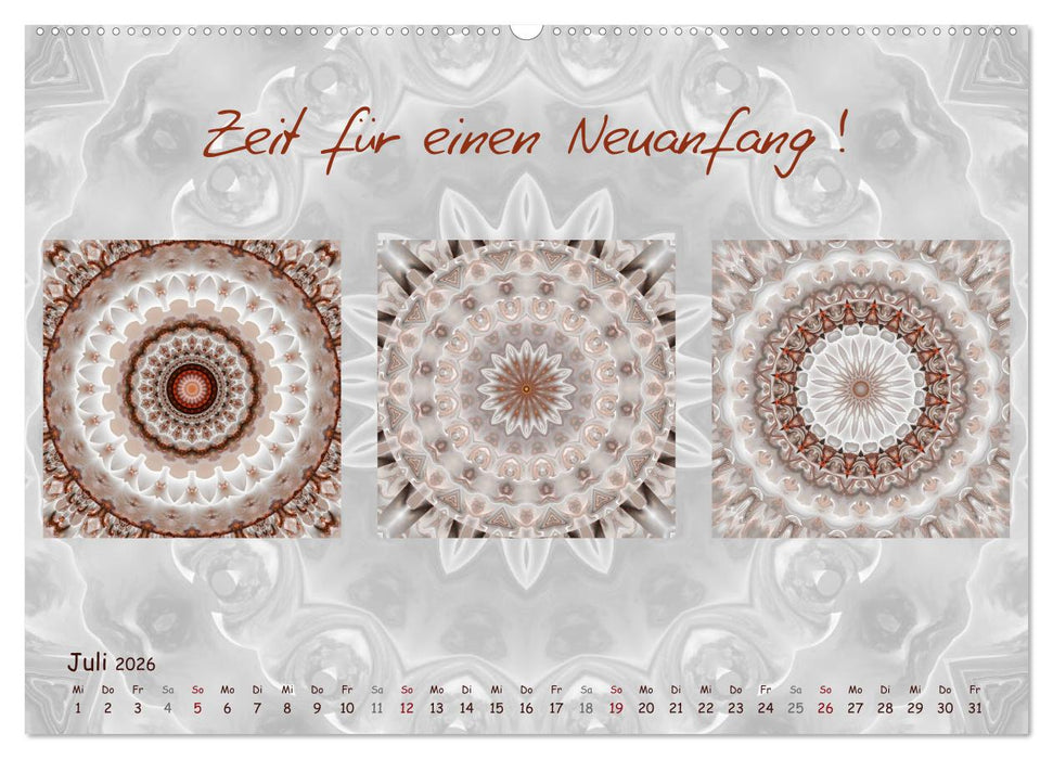 Mandala Trilogien (CALVENDO Premium Wandkalender 2026)