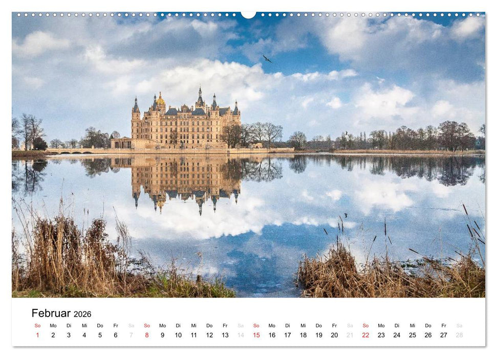 Schweriner Märchenschloss (CALVENDO Premium Wandkalender 2026)