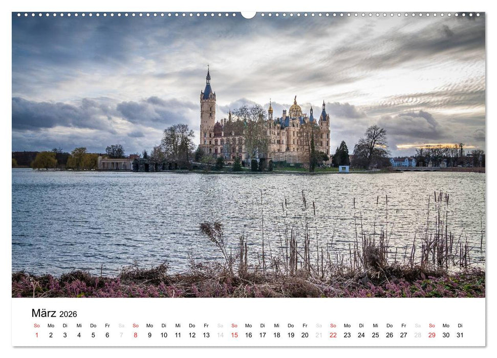 Schweriner Märchenschloss (CALVENDO Premium Wandkalender 2026)