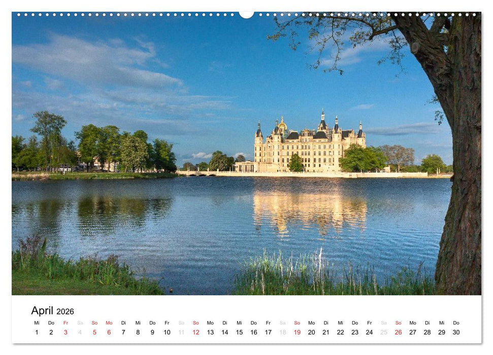 Schweriner Märchenschloss (CALVENDO Premium Wandkalender 2026)