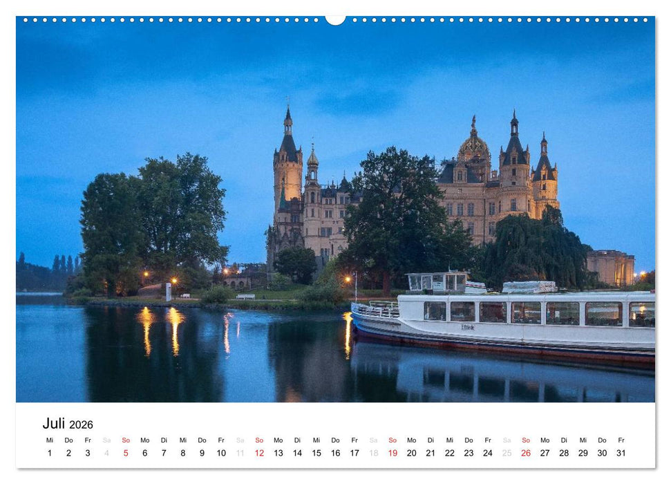 Schweriner Märchenschloss (CALVENDO Premium Wandkalender 2026)