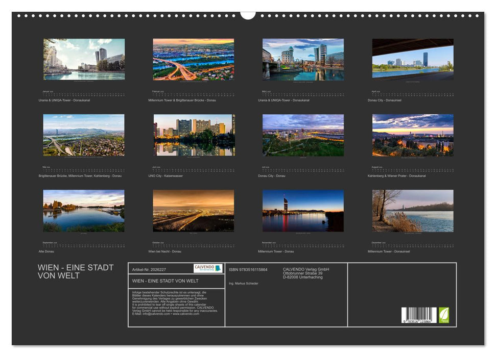 WIEN - EINE STADT VON WELT (CALVENDO Wandkalender 2026)