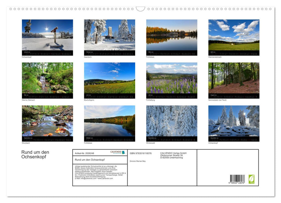 Rund um den Ochsenkopf (CALVENDO Wandkalender 2026)