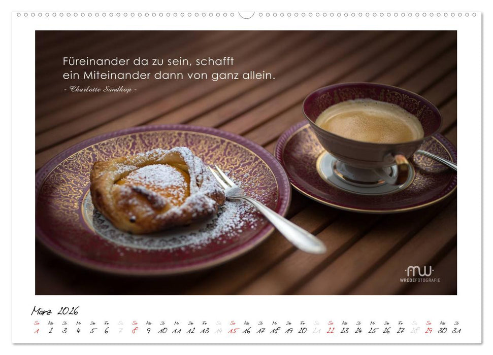 Gedanken... Bildkalender mit Sprüchen (CALVENDO Premium Wandkalender 2026)