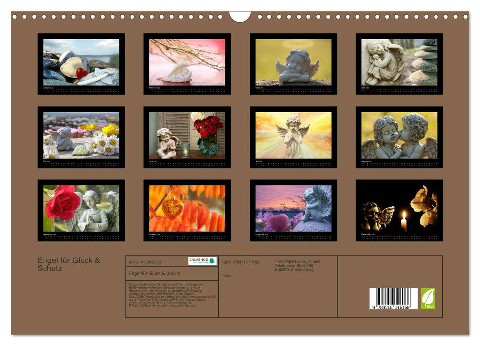Engel für Glück & Schutz (CALVENDO Wandkalender 2026)