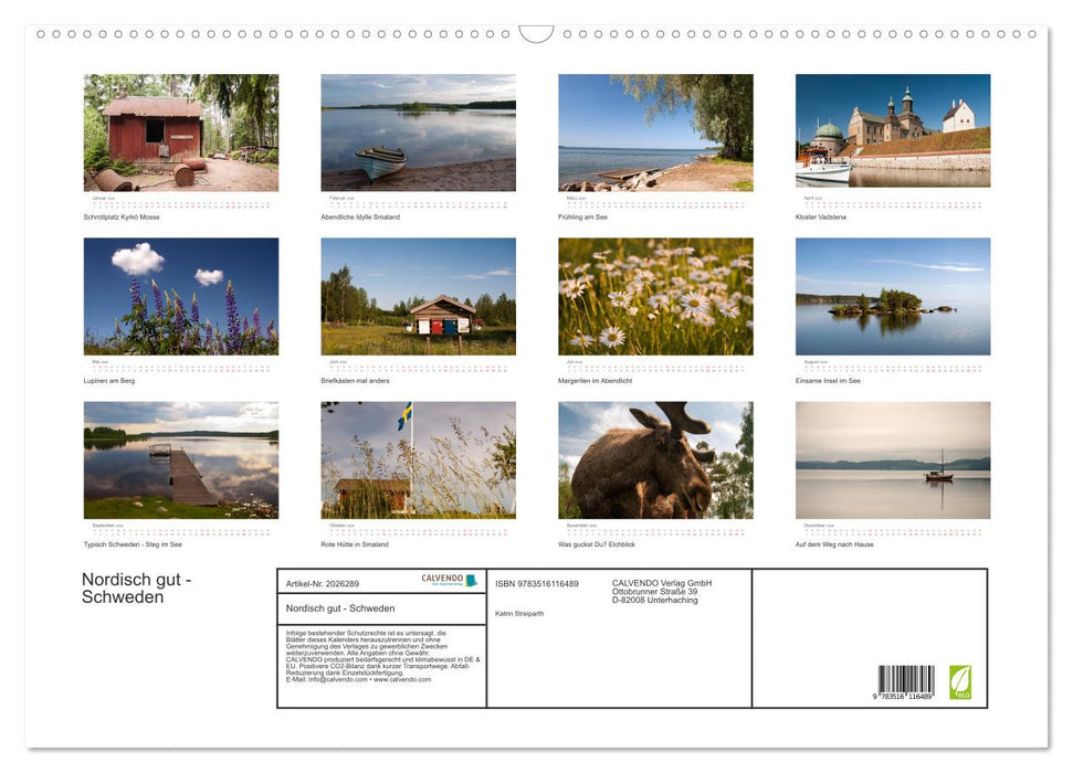 Nordisch gut - Schweden (CALVENDO Wandkalender 2026)