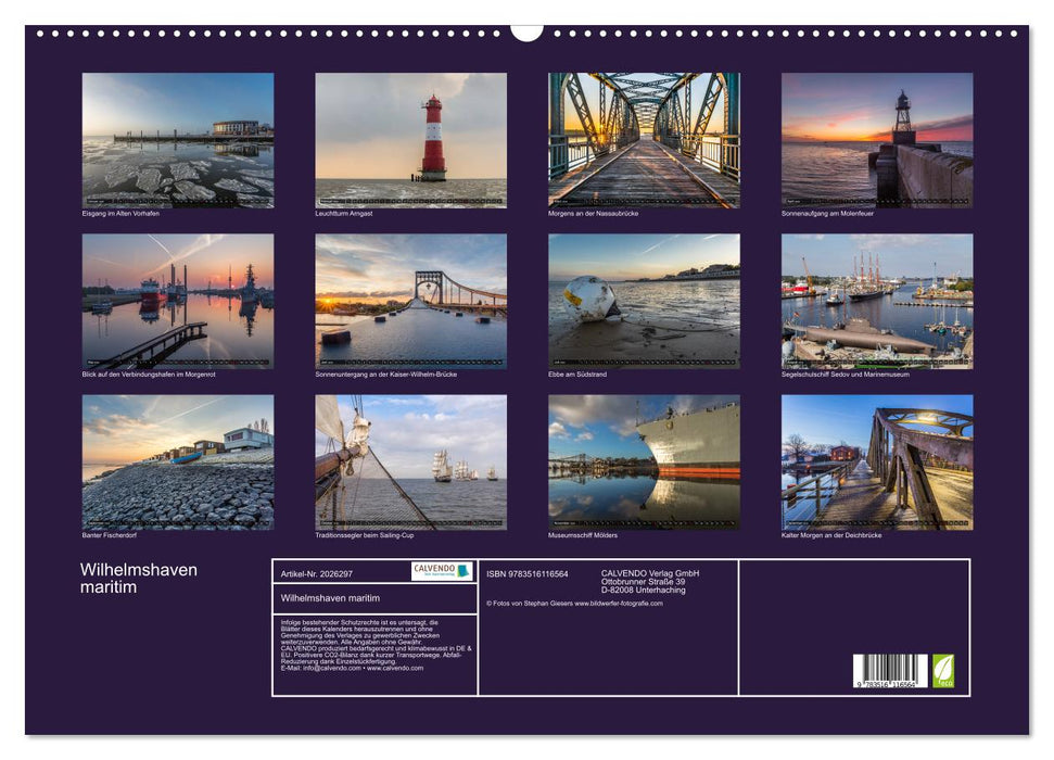 Wilhelmshaven maritim (CALVENDO Wandkalender 2026)