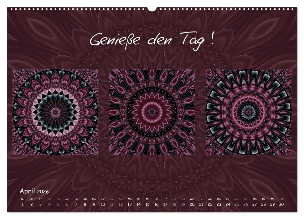 Mandala Trilogien (CALVENDO Wandkalender 2026)