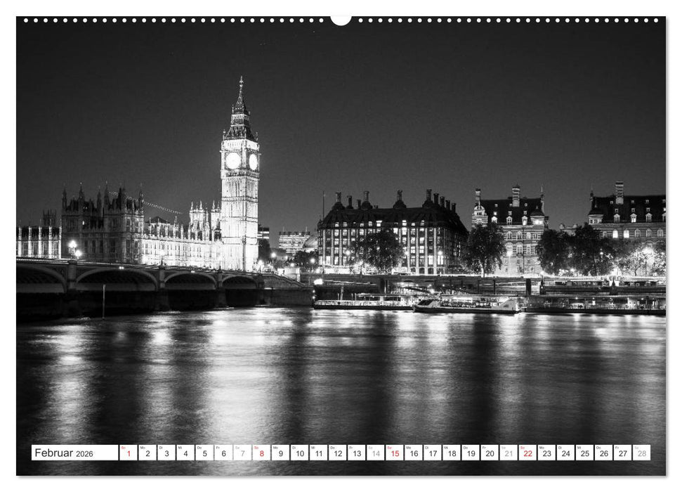 London Stadt an der Themse (CALVENDO Wandkalender 2026)