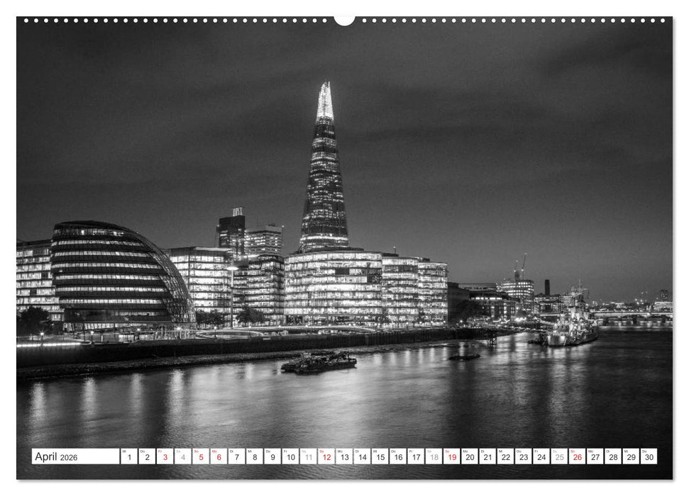 London Stadt an der Themse (CALVENDO Wandkalender 2026)