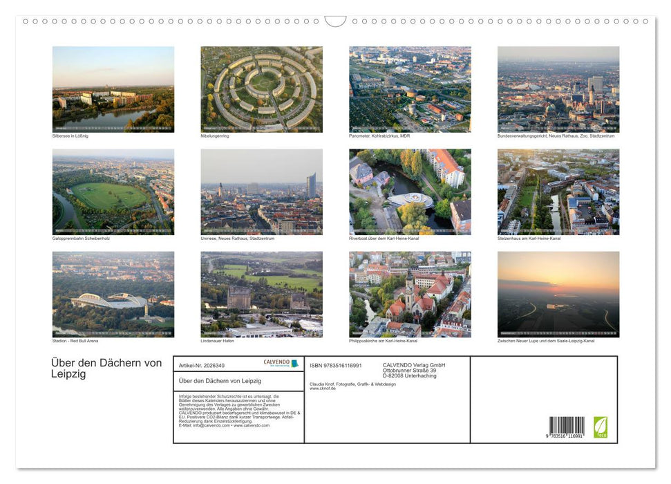 Über den Dächern von Leipzig (CALVENDO Wandkalender 2026)