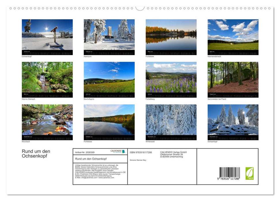 Rund um den Ochsenkopf (CALVENDO Premium Wandkalender 2026)