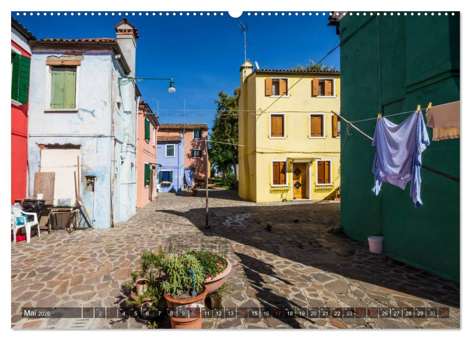 BURANO Charmante und farbenfrohe Insel (CALVENDO Premium Wandkalender 2026)