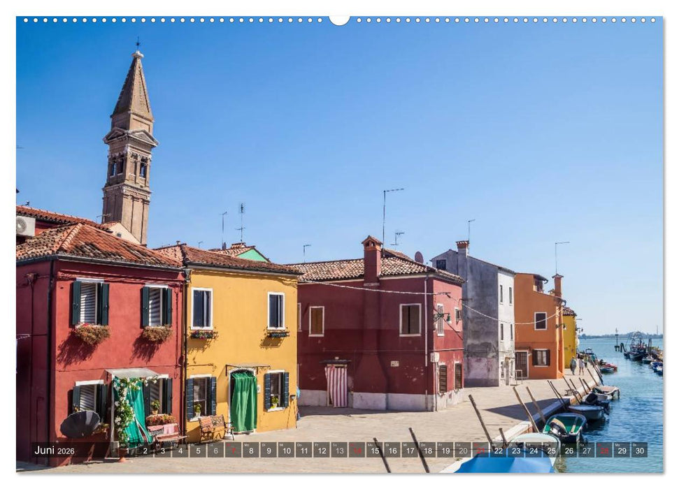 BURANO Charmante und farbenfrohe Insel (CALVENDO Premium Wandkalender 2026)