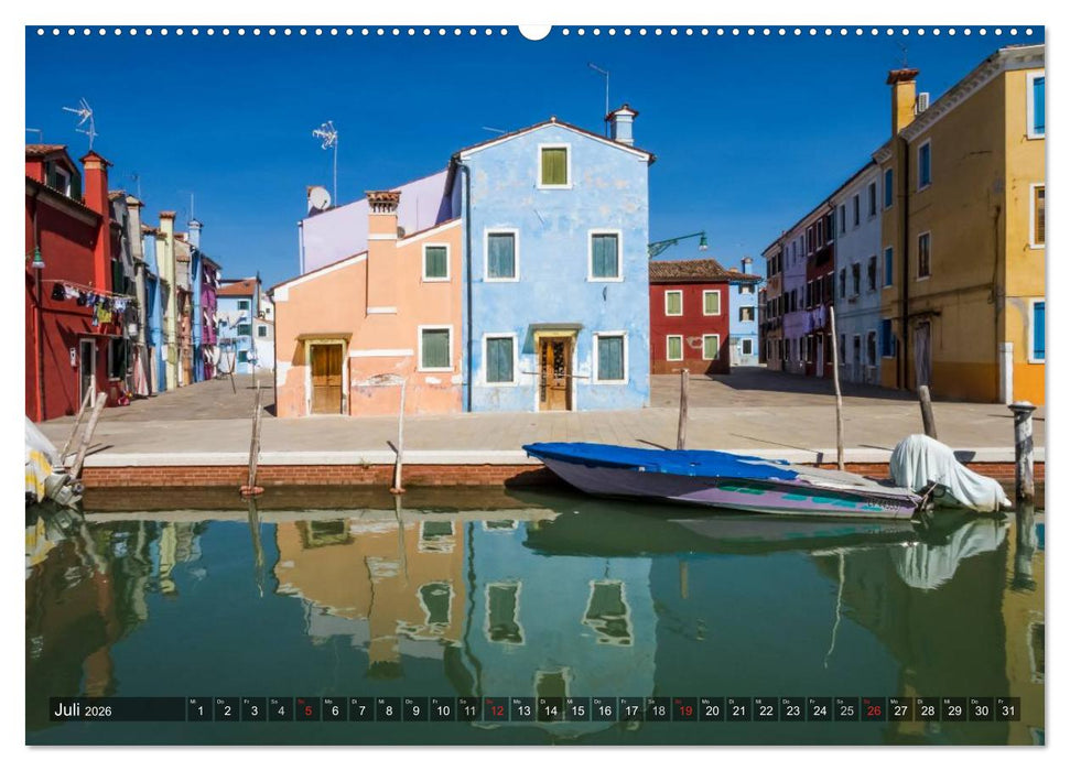 BURANO Charmante und farbenfrohe Insel (CALVENDO Premium Wandkalender 2026)