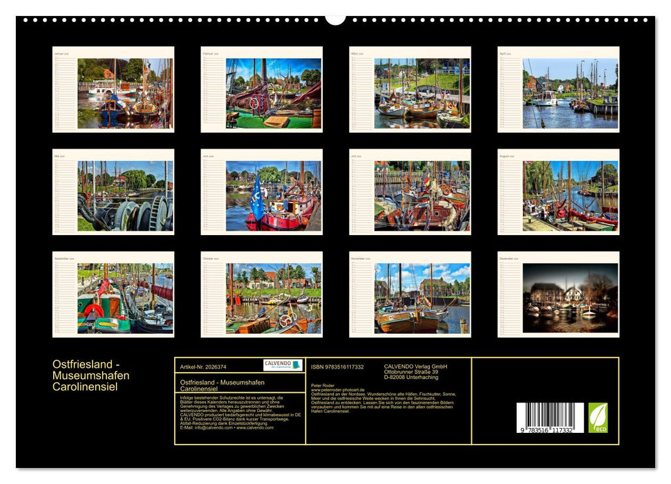 Ostfriesland - Museumshafen Carolinensiel (CALVENDO Premium Wandkalender 2026)