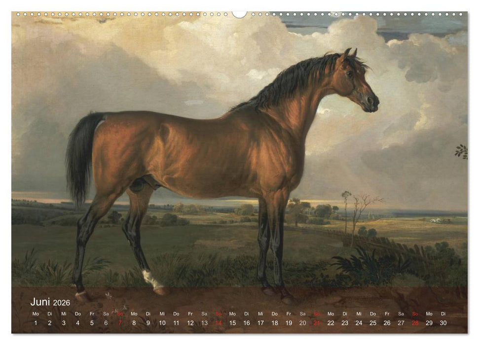 Pferde-Ölgemälde - Die Kunst der alten Meister (CALVENDO Wandkalender 2026)