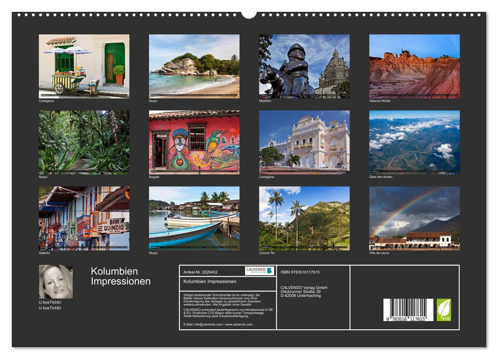 Kolumbien Impressionen (CALVENDO Premium Wandkalender 2026)