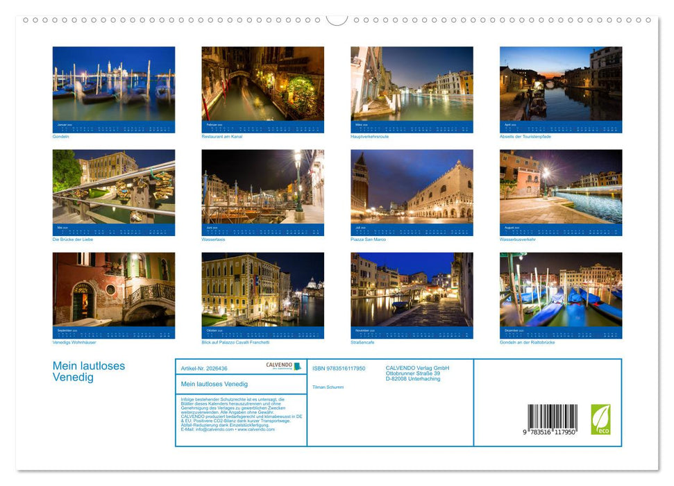 Mein lautloses Venedig (CALVENDO Premium Wandkalender 2026)