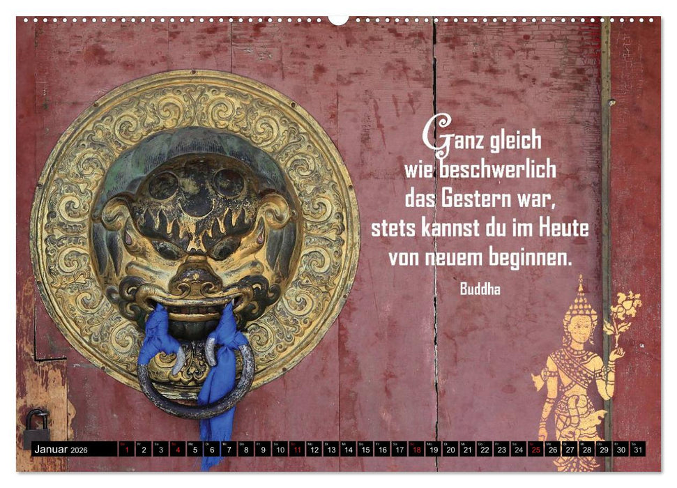 Spirituelles aus Asien - Weisheiten 2026 (CALVENDO Premium Wandkalender 2026)