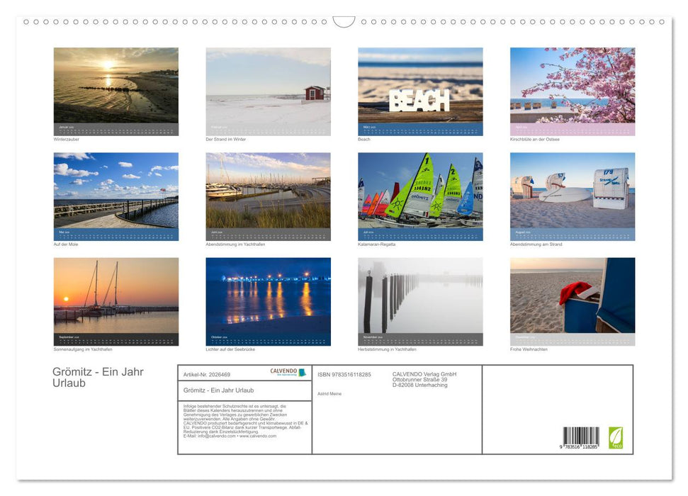 Grömitz - Ein Jahr Urlaub (CALVENDO Wandkalender 2026)