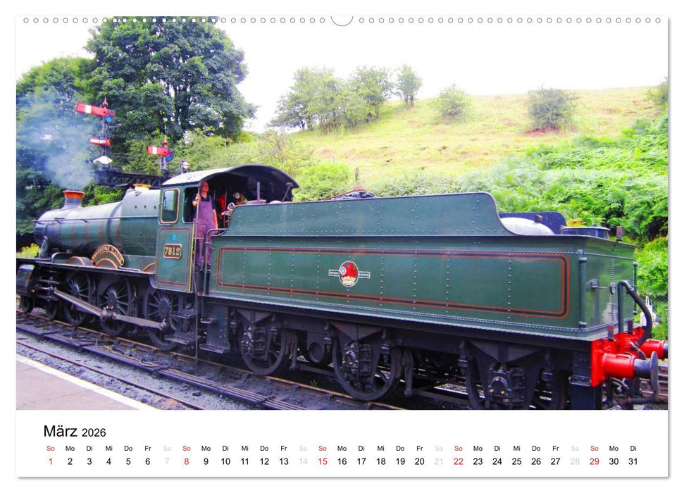 Nostalgische Eisenbahnen Englands (CALVENDO Premium Wandkalender 2026)