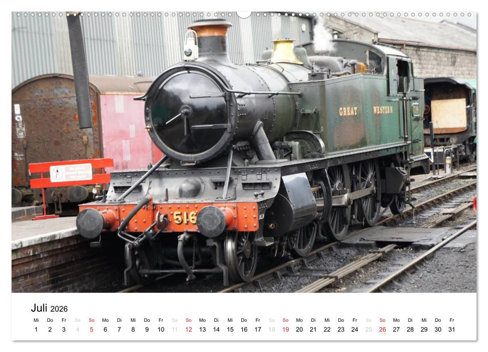 Nostalgische Eisenbahnen Englands (CALVENDO Premium Wandkalender 2026)