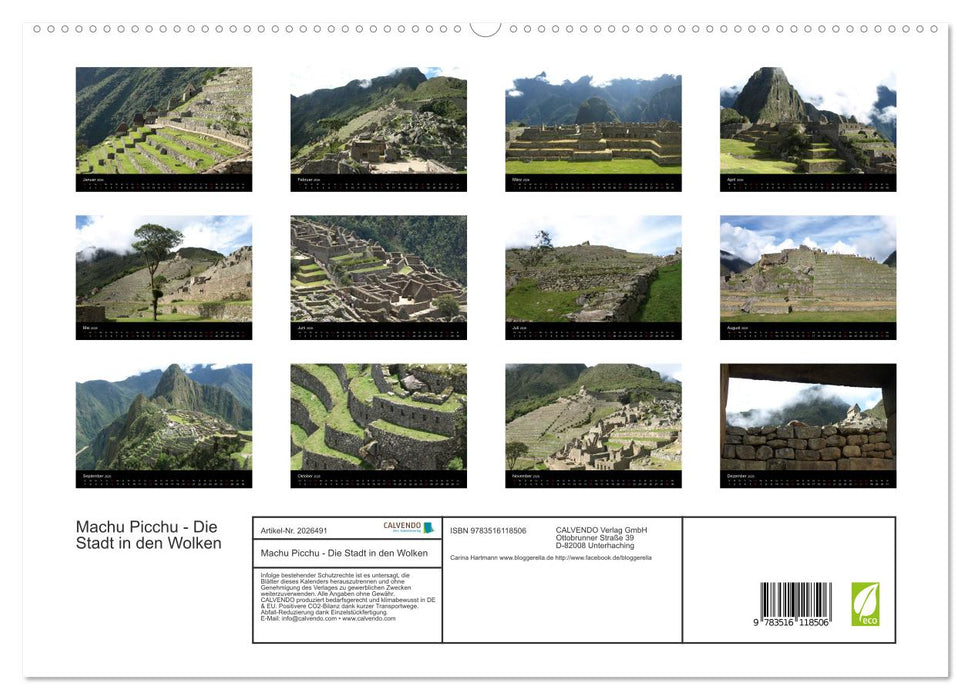 Machu Picchu - Die Stadt in den Wolken (CALVENDO Premium Wandkalender 2026)