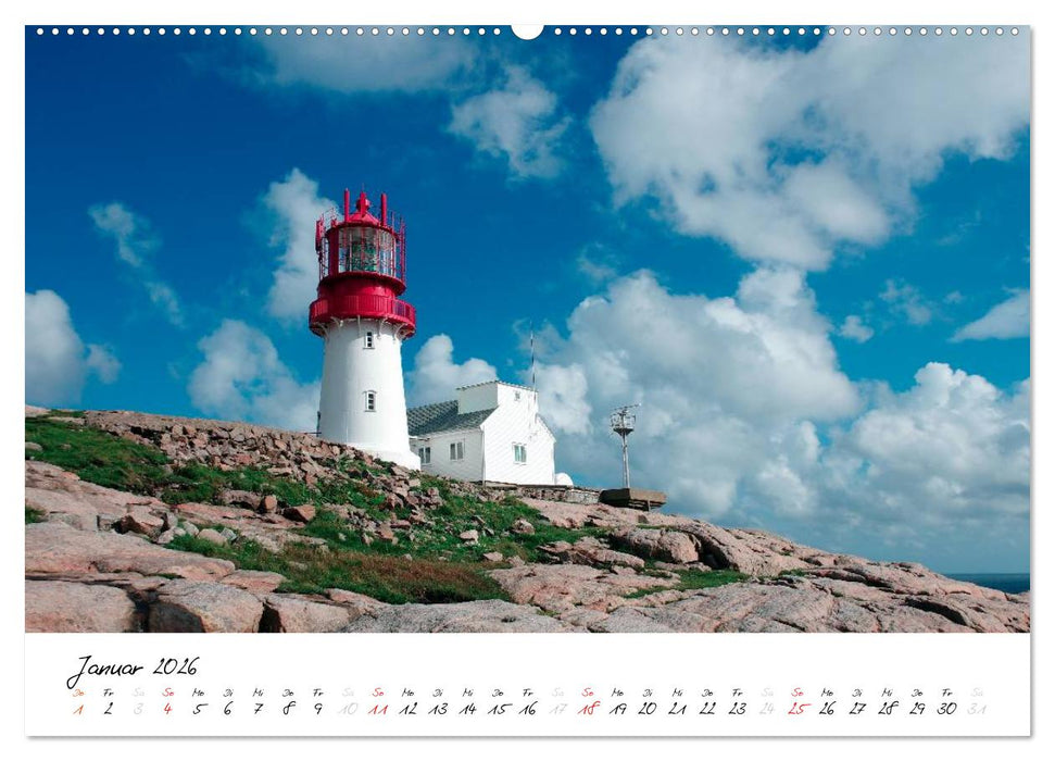 Leuchttürme PUR (CALVENDO Premium Wandkalender 2026)