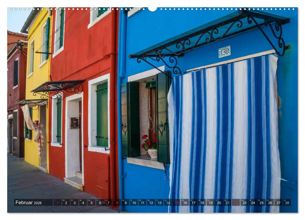 BURANO Charmante und farbenfrohe Insel (CALVENDO Wandkalender 2026)