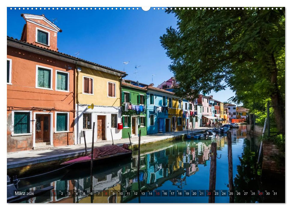 BURANO Charmante und farbenfrohe Insel (CALVENDO Wandkalender 2026)