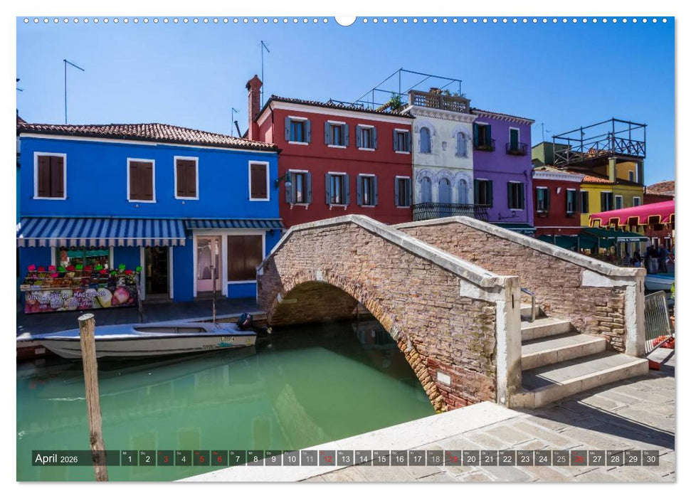 BURANO Charmante und farbenfrohe Insel (CALVENDO Wandkalender 2026)
