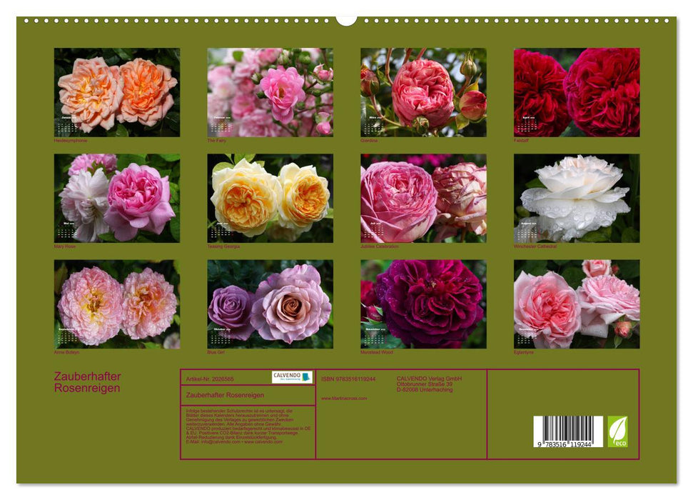 Zauberhafter Rosenreigen (CALVENDO Premium Wandkalender 2026)