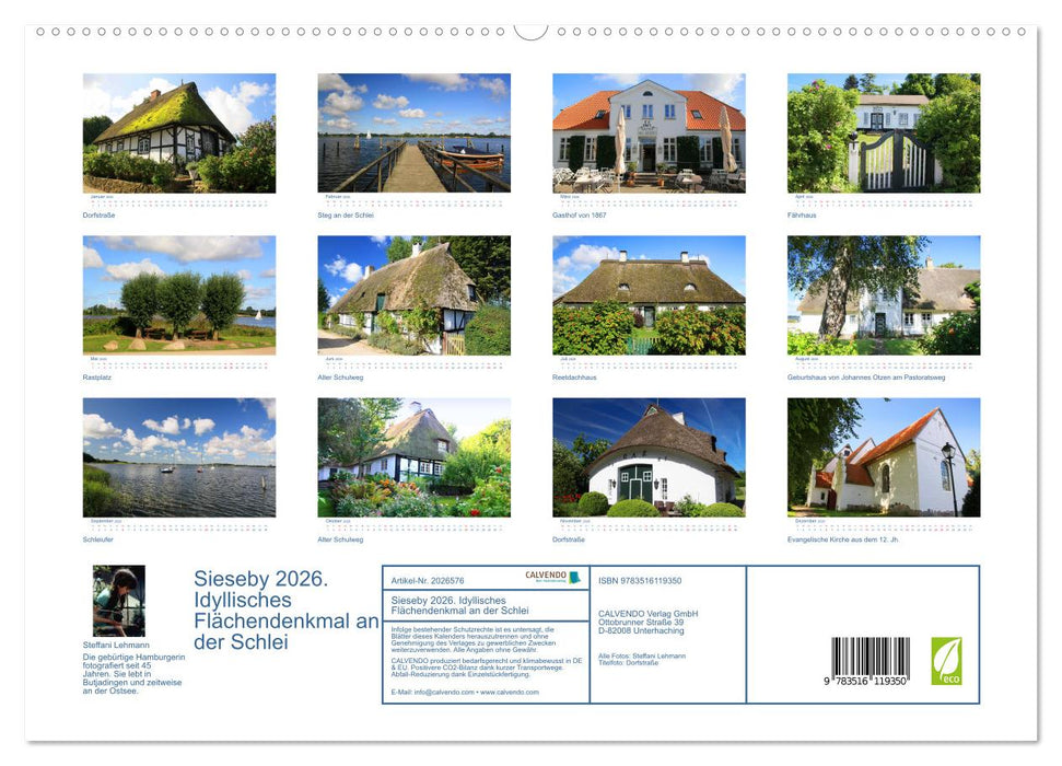 Sieseby 2026. Idyllisches Flächendenkmal an der Schlei (CALVENDO Premium Wandkalender 2026)