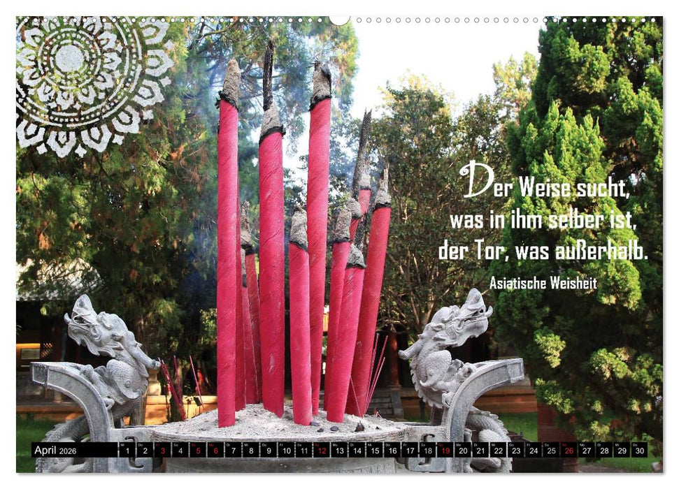 Spirituelles aus Asien - Weisheiten 2026 (CALVENDO Wandkalender 2026)