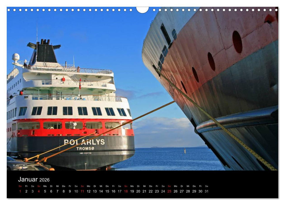 Hurtigruten - Entlang der norwegischen Küste (CALVENDO Wandkalender 2026)