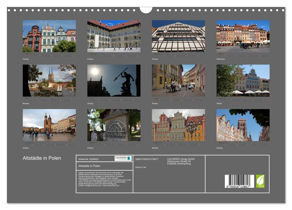 Altstädte in Polen (CALVENDO Wandkalender 2026)