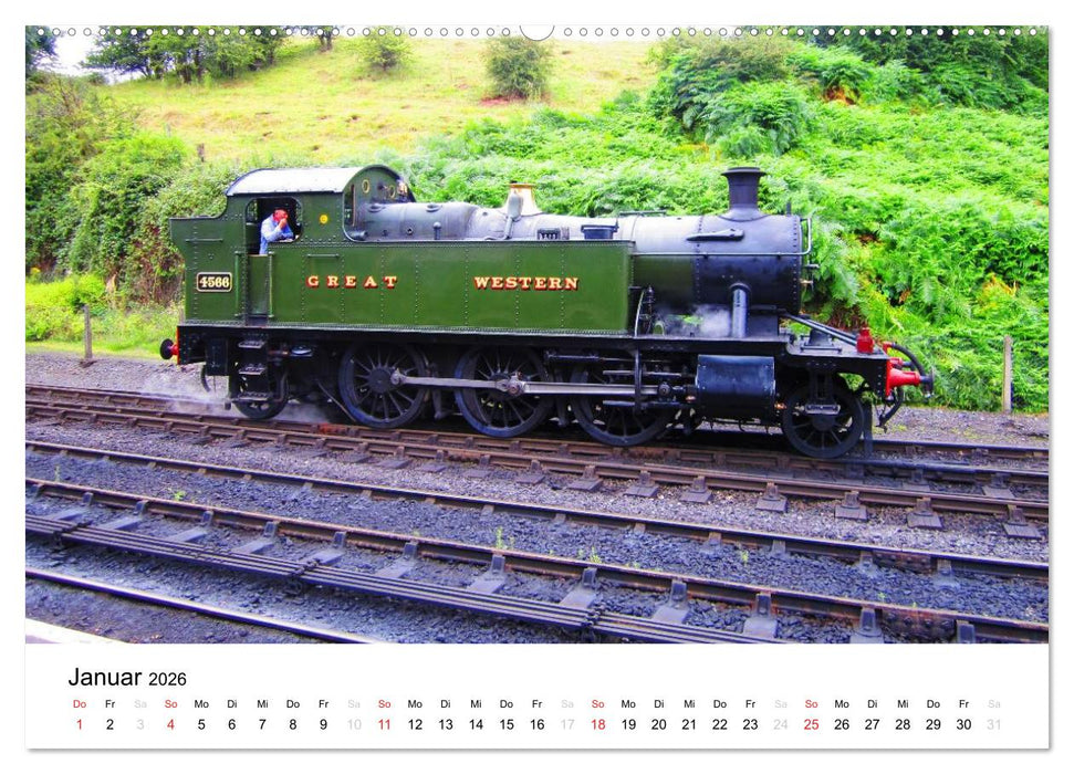 Nostalgische Eisenbahnen Englands (CALVENDO Wandkalender 2026)