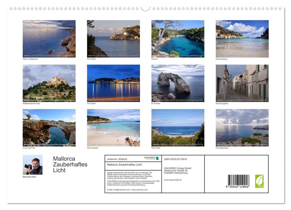 Mallorca Zauberhaftes Licht (CALVENDO Premium Wandkalender 2026)