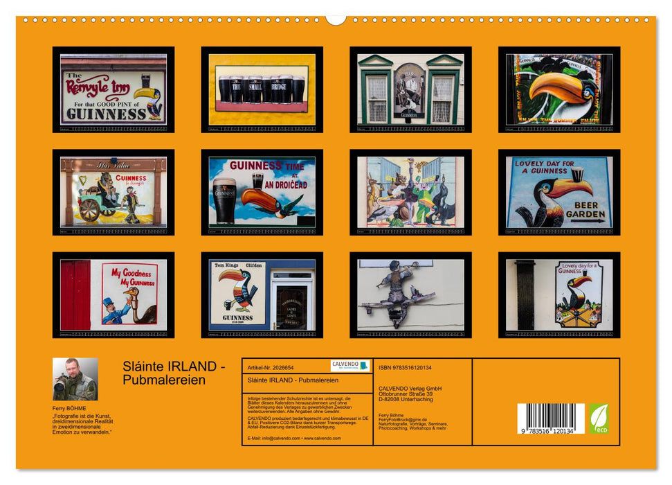 Sláinte IRLAND - Pubmalereien (CALVENDO Premium Wandkalender 2026)