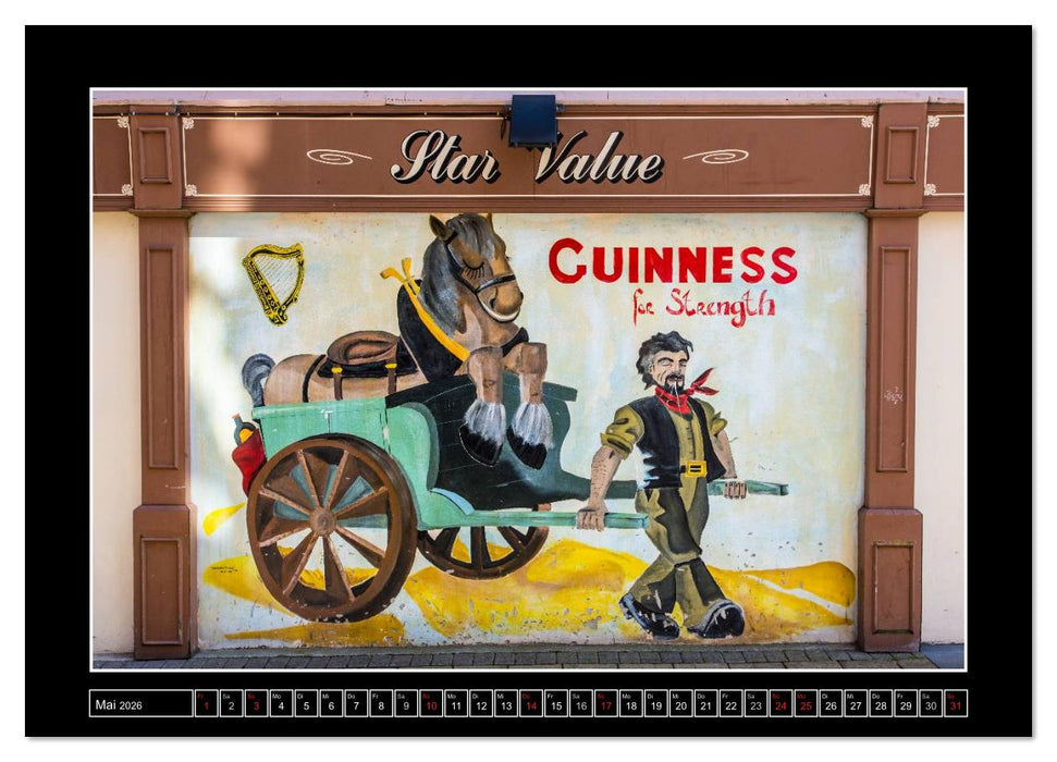 Sláinte IRLAND - Pubmalereien (CALVENDO Premium Wandkalender 2026)