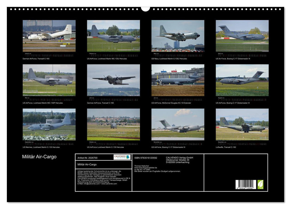 Militär Air-Cargo (CALVENDO Wandkalender 2026)